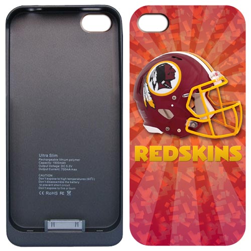 NFL Washington Redskins Iphone 4&4S External Protective Battery Case