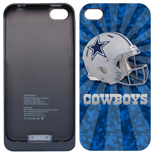 NFL cowboys Iphone 4&4S External Protective Battery Case