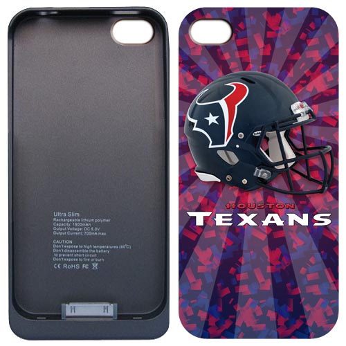NFL houston texans Iphone 4&4S External Protective Battery Case