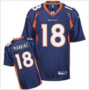Denver Broncos 18 MANNING navy Jerseys