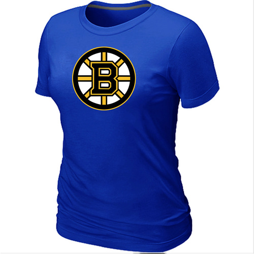 NHL Boston Bruins Big & Tall Women's Logo Blue T-Shirt