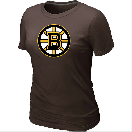 NHL Boston Bruins Big & Tall Women's Logo Brown T-Shirt