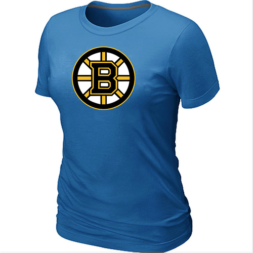 NHL Boston Bruins Big & Tall Women's Logo L.blue T-Shirt