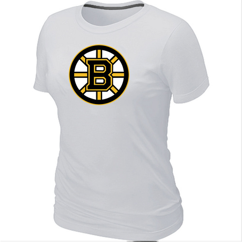 NHL Boston Bruins Big & Tall Women's Logo White T-Shirt