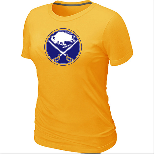 NHL Buffalo Sabres Big & Tall Women's Logo Yellow T-Shirt