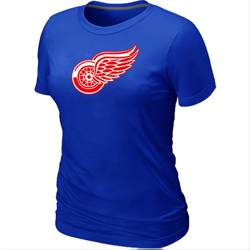 NHL Detroit Red Wings Big & Tall Women's Logo Blue T-Shirt