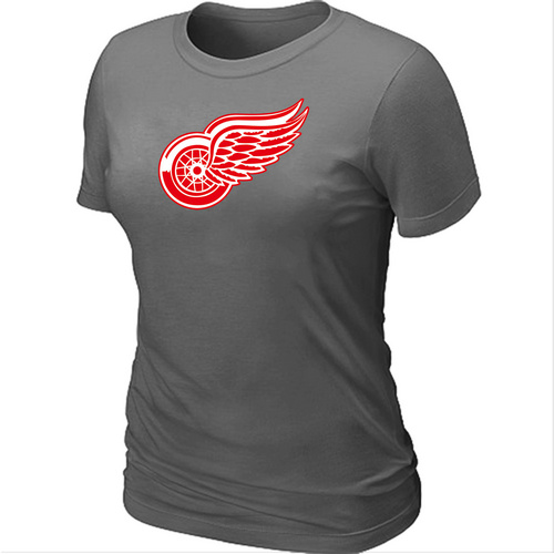 NHL Detroit Red Wings Big & Tall Women's Logo D.Grey T-Shirt