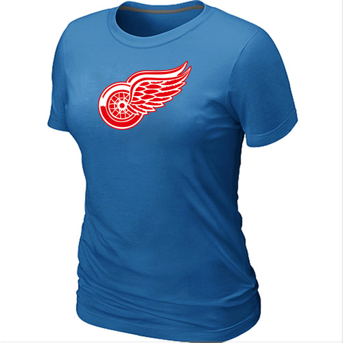 NHL Detroit Red Wings Big & Tall Women's Logo L.blue T-Shirt - Click Image to Close