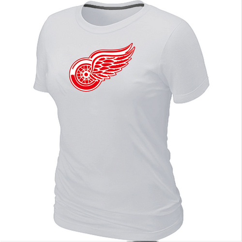 NHL Detroit Red Wings Big & Tall Women's Logo White T-Shirt
