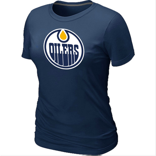 NHL Edmonton Oilers Women's Big & Tall Logo D.Blue T-Shirt