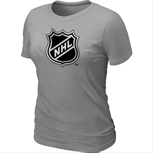 NHL Logo Big & Tall Women's L.Grey T-Shirt - Click Image to Close