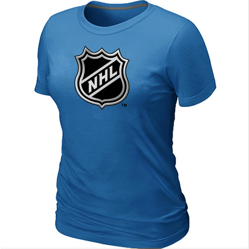 NHL Logo Big & Tall Women's L.blue T-Shirt - Click Image to Close