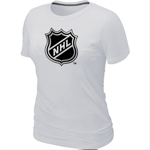 NHL Logo Big & Tall Women's White T-Shirt