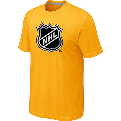 NHL Logo Big & Tall Yellow T-Shirt - Click Image to Close