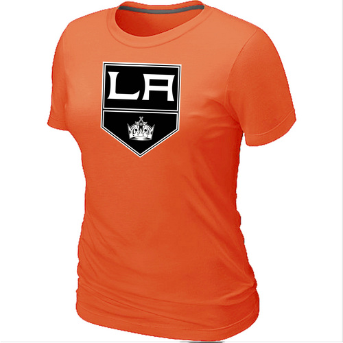 NHL Los Angeles Kings Big & Tall Women's Logo Orange T-Shirt - Click Image to Close