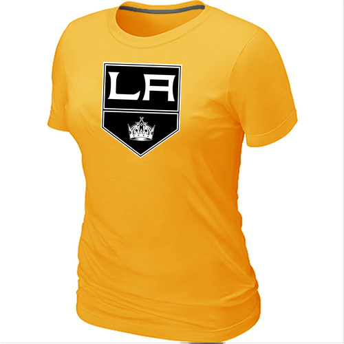 NHL Los Angeles Kings Big & Tall Women's Logo Yellow T-Shirt