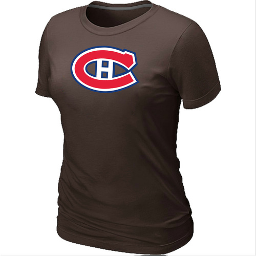 NHL Montr¨¦al Canadiens Big & Tall Women's Logo Brown T-Shirt