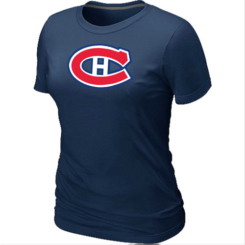 NHL Montr¨¦al Canadiens Big & Tall Women's Logo D.Blue T-Shirt - Click Image to Close