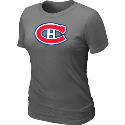 NHL Montr¨¦al Canadiens Big & Tall Women's Logo D.Grey T-Shirt - Click Image to Close