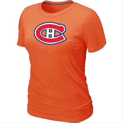 NHL Montr¨¦al Canadiens Big & Tall Women's Logo Orange T-Shirt