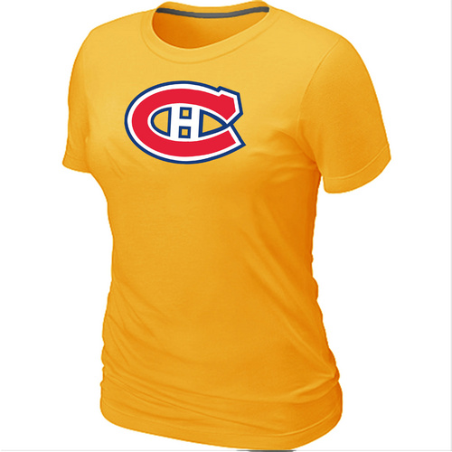 NHL Montr¨¦al Canadiens Big & Tall Women's Logo Yellow T-Shirt - Click Image to Close