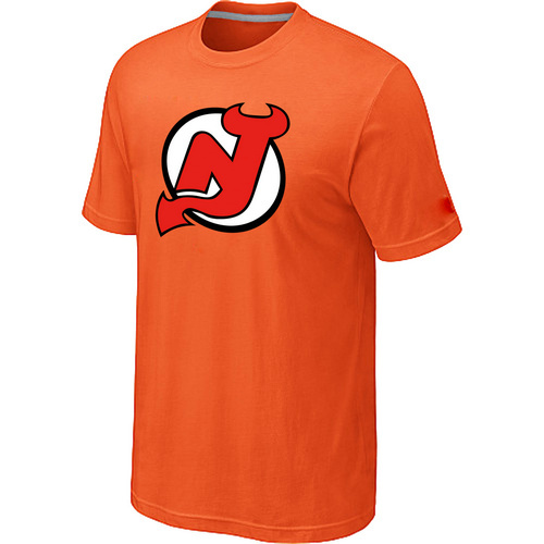 NHL New Jersey Devils Big & Tall Logo Orange T-Shirt