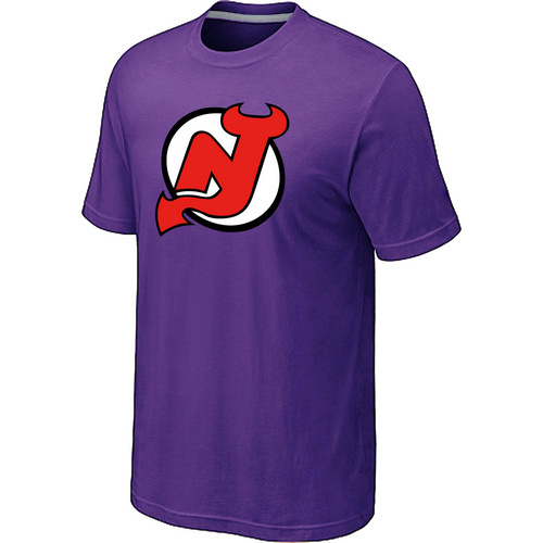NHL New Jersey Devils Big & Tall Logo Purple T-Shirt