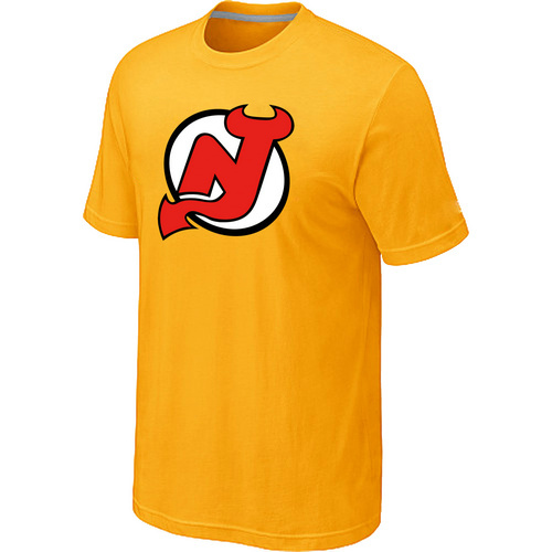NHL New Jersey Devils Big & Tall Logo Yellow T-Shirt