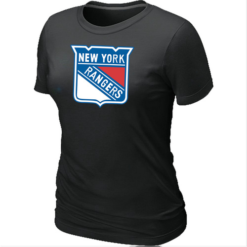 NHL New York Rangers Big & Tall Women's Logo Black T-Shirt
