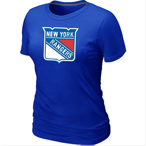 NHL New York Rangers Big & Tall Women's Logo Blue T-Shirt