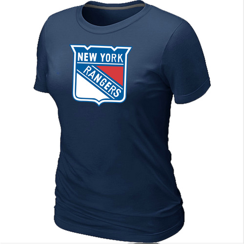 NHL New York Rangers Big & Tall Women's Logo D.Blue T-Shirt