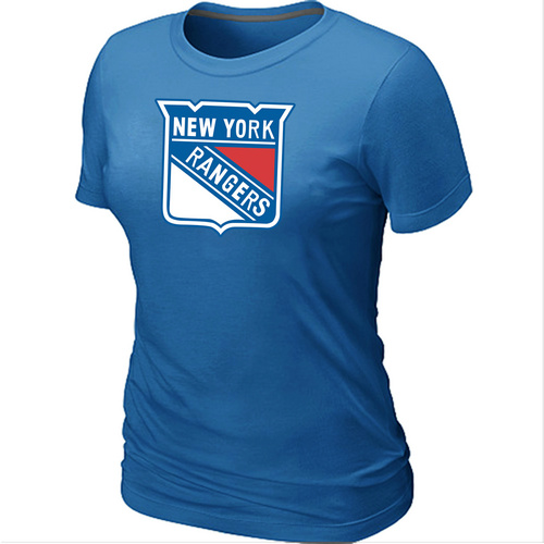 NHL New York Rangers Big & Tall Women's Logo L.blue T-Shirt