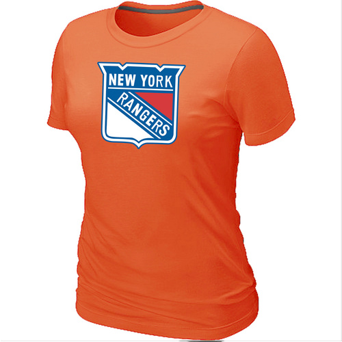 NHL New York Rangers Big & Tall Women's Logo Orange T-Shirt
