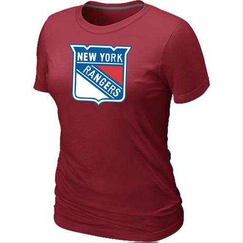 NHL New York Rangers Big & Tall Women's Logo Red T-Shirt