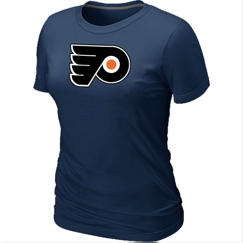 NHL Philadelphia Flyers Big & Tall Women's Logo D.Blue T-Shirt