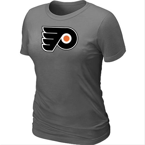 NHL Philadelphia Flyers Big & Tall Women's Logo D.Grey T-Shirt