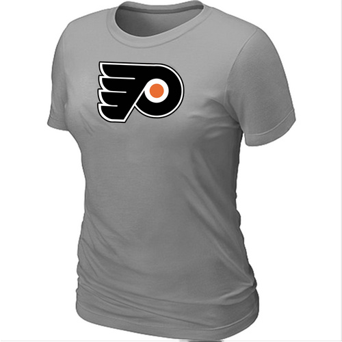 NHL Philadelphia Flyers Big & Tall Women's Logo L.Grey T-Shirt