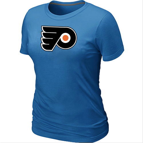 NHL Philadelphia Flyers Big & Tall Women's Logo L.blue T-Shirt