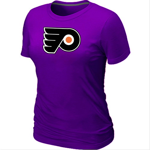NHL Philadelphia Flyers Big & Tall Women's Logo Purple T-Shirt