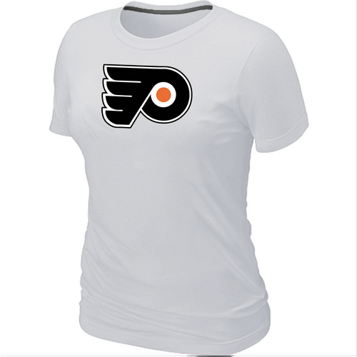NHL Philadelphia Flyers Big & Tall Women's Logo White T-Shirt