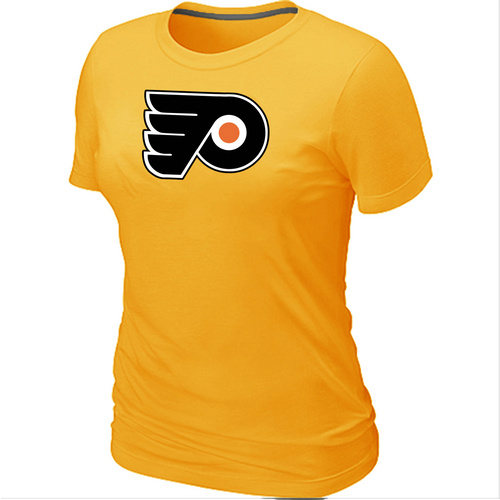 NHL Philadelphia Flyers Big & Tall Women's Logo Yellow T-Shirt