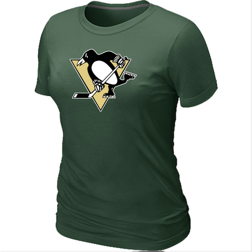 NHL Pittsburgh Penguins Big & Tall Women's Logo D.Green T-Shirt