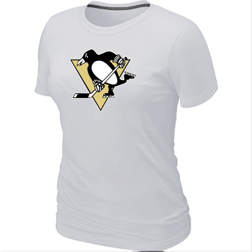 NHL Pittsburgh Penguins Big & Tall Women's Logo White T-Shirt