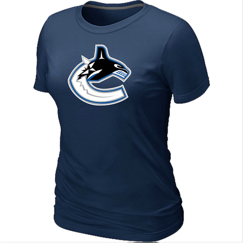 NHL Vancouver Canucks Big & Tall Women's Logo D.Blue T-Shirt