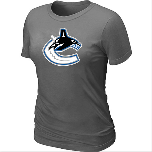 NHL Vancouver Canucks Big & Tall Women's Logo D.Grey T-Shirt