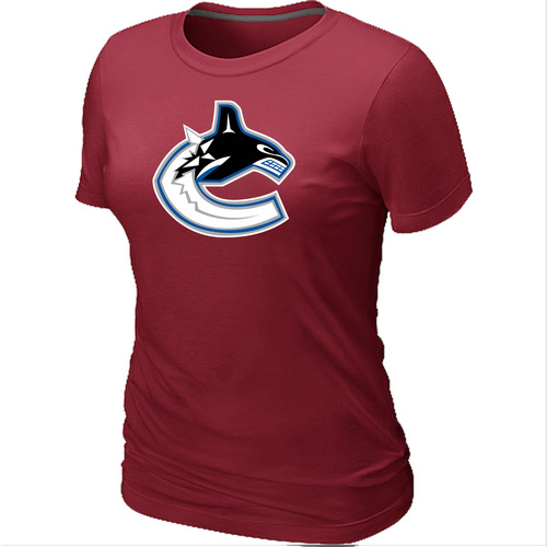 NHL Vancouver Canucks Big & Tall Women's Logo Red T-Shirt