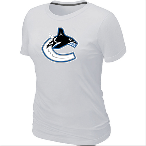 NHL Vancouver Canucks Big & Tall Women's Logo White T-Shirt