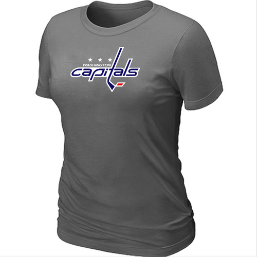 NHL Washington Capitals Big & Tall Women's Logo D.Grey T-Shirt