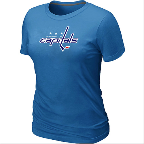 NHL Washington Capitals Big & Tall Women's Logo L.blue T-Shirt