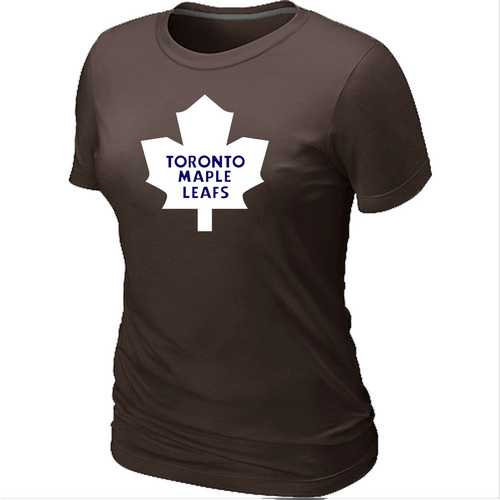 NHLToronto Maple Leafs Big & Tall Women's Logo Brown T-Shirt